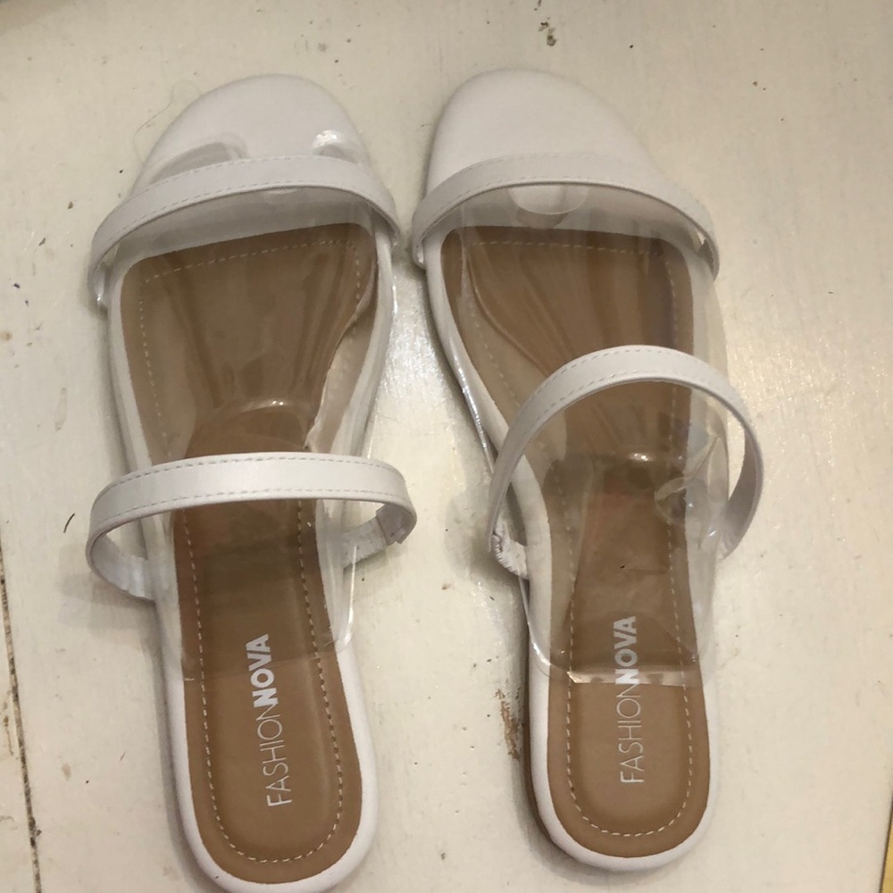 White sandals